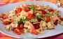 Herb pasta salad with cherry tomatoes