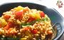 Brown rice curry with sweet peppers