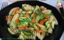 Fusilli with carrots and zucchini sauteed